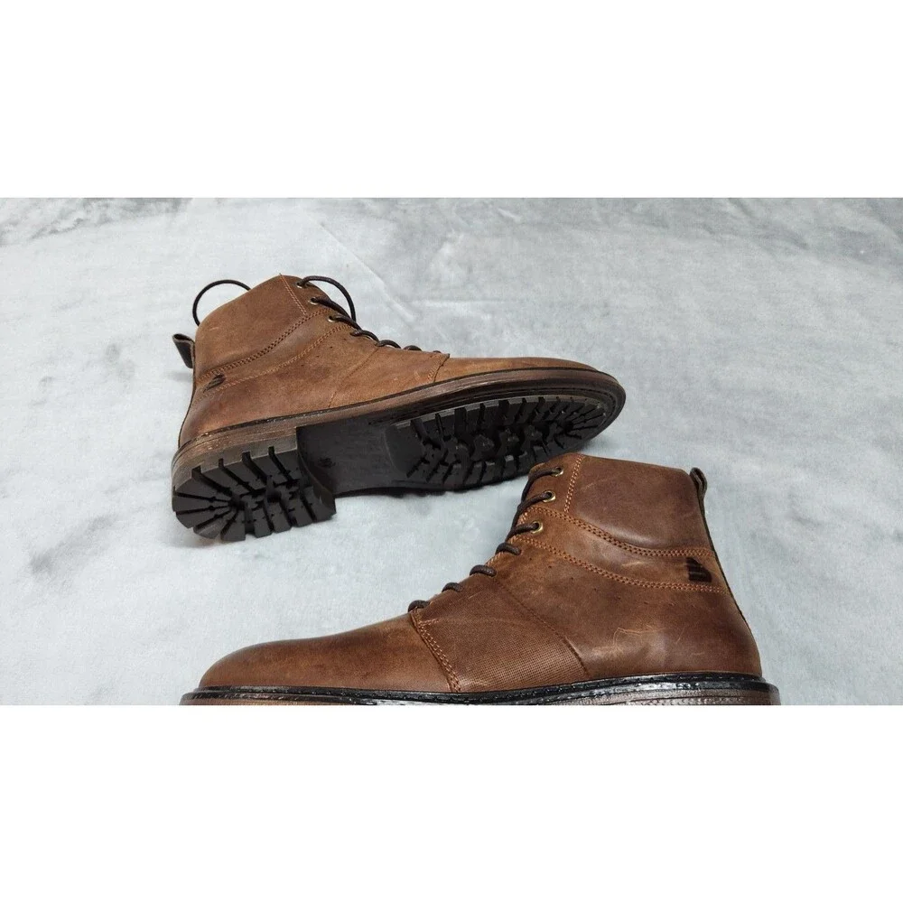 Bull Boxer Men's Size 10 Cognac Kullen Boot Shoes Leather Made‎ New without Box